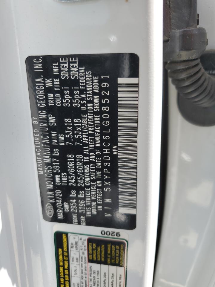 2020 Kia Telluride Ex VIN: 5XYP3DHC6LG085291 Lot: 60754565