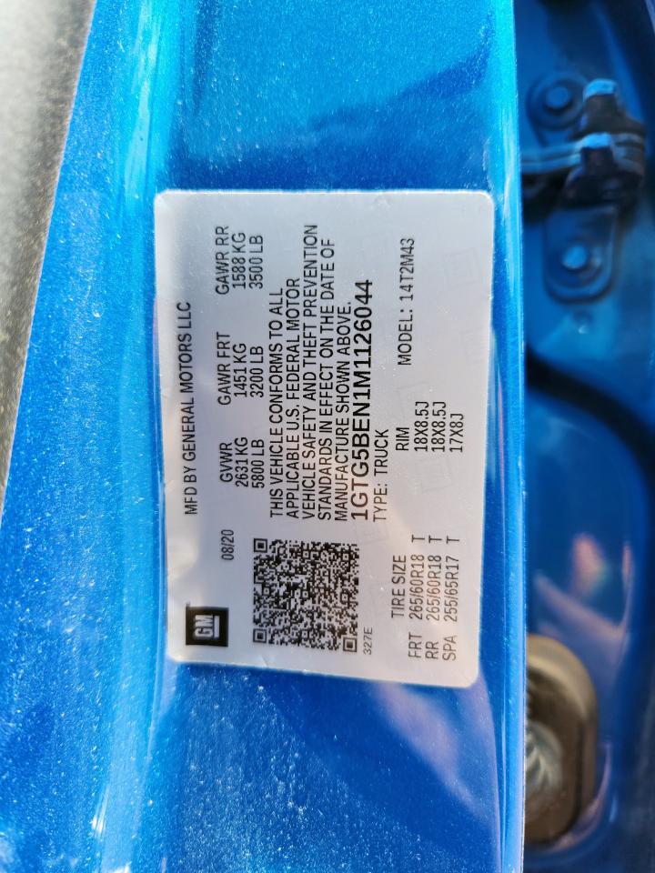 2021 GMC Canyon Elevation VIN: 1GTG5BEN1M1126044 Lot: 62449235
