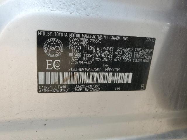 2010 TOYOTA RAV4 LIMITED  