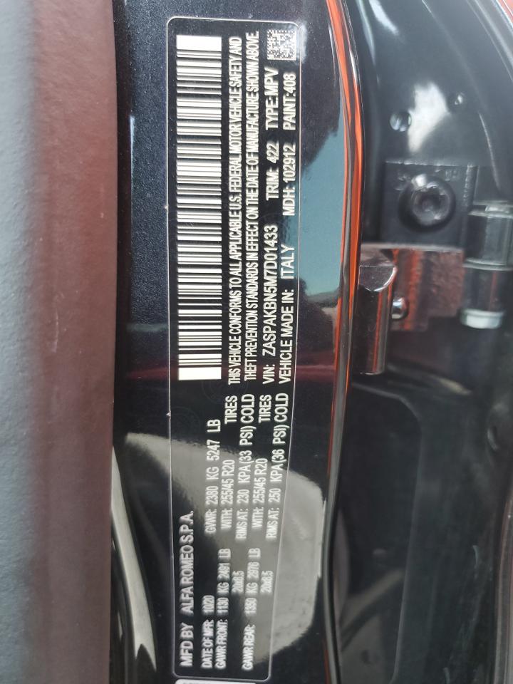 2021 Alfa Romeo Stelvio Ti VIN: ZASPAKBN5M7D01433 Lot: 58750305