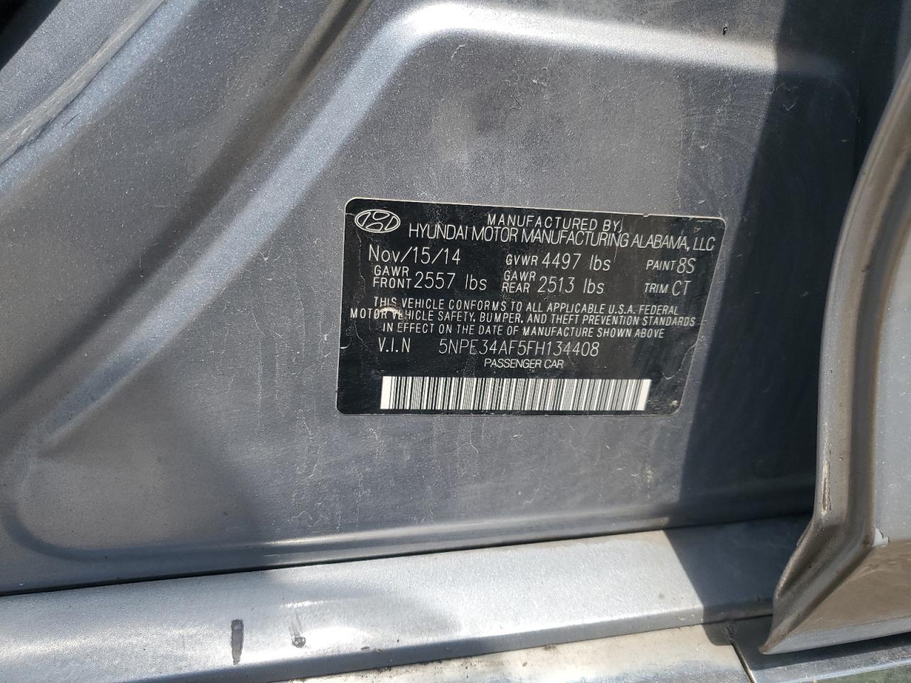 2015 Hyundai Sonata Sport VIN: 5NPE34AF5FH134408 Lot: 62735195