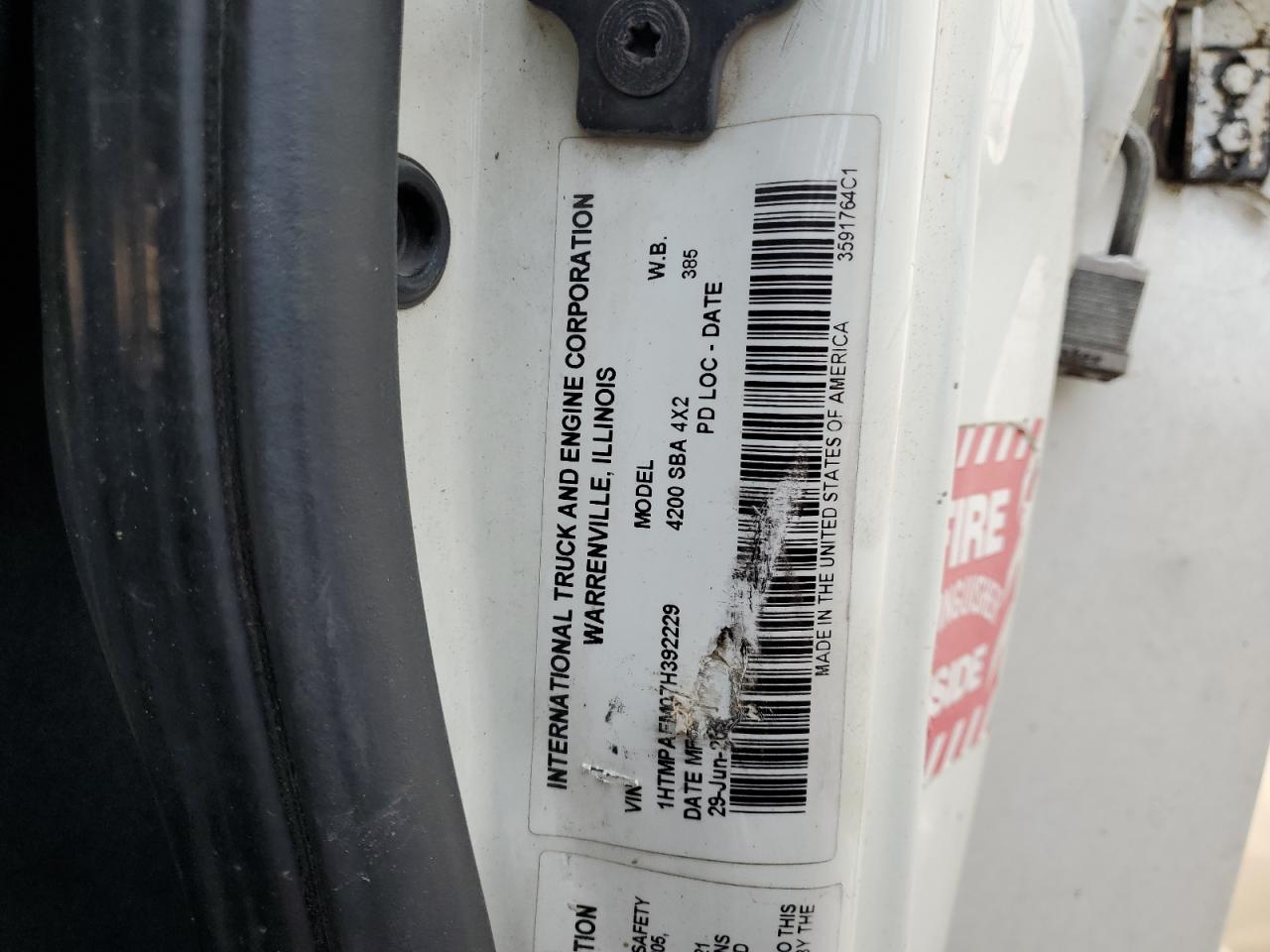 2007 International 4000 4200 VIN: 1HTMPAFM07H392229 Lot: 57859835