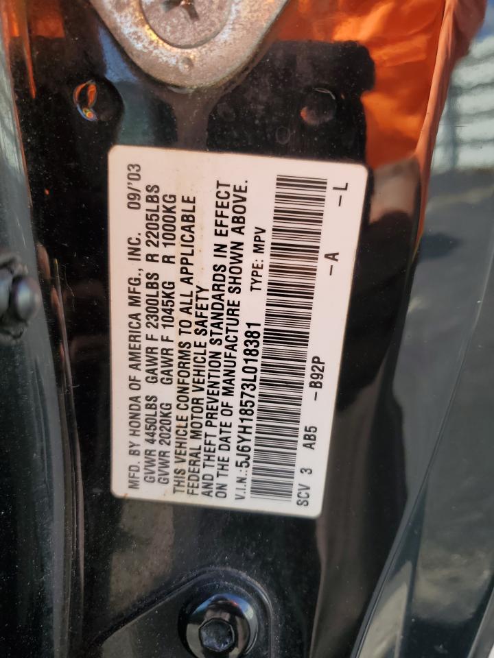 2003 Honda Element Ex VIN: 5J6YH18573L018381 Lot: 62688975