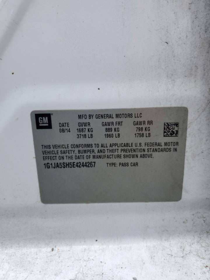 2014 Chevrolet Sonic Ls VIN: 1G1JA5SH5E4244267 Lot: 60730455