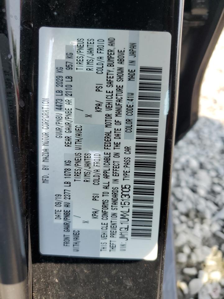 2020 Mazda 6 Sport VIN: JM1GL1UMXL1513005 Lot: 60028765