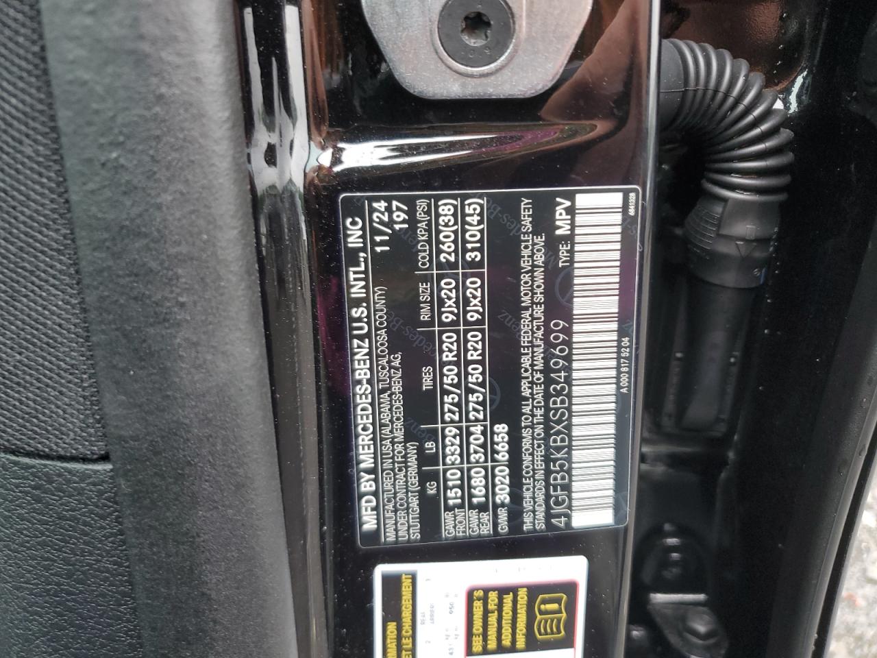 2025 Mercedes-Benz Gle 450 4Matic VIN: 4JGFB5KBXSB349699 Lot: 59719915