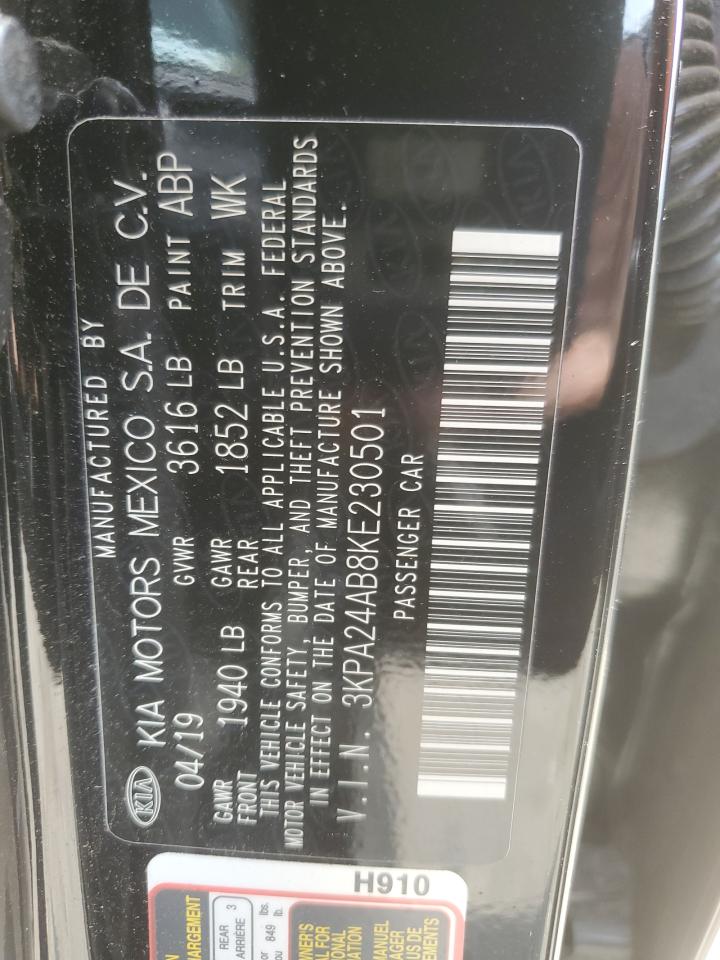 2019 Kia Rio S VIN: 3KPA24AB8KE230501 Lot: 60270465