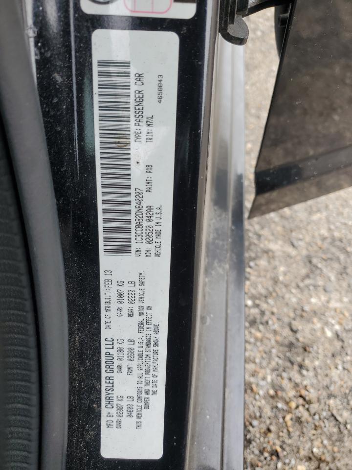 2013 Chrysler 200 Lx VIN: 1C3CCBAB2DN640207 Lot: 62296955