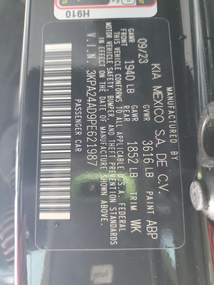 2023 Kia Rio Lx VIN: 3KPA24AD9PE621987 Lot: 62690475