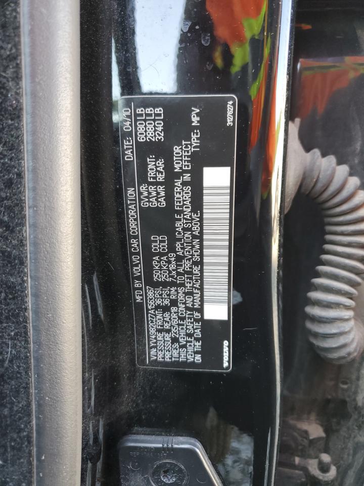 2010 Volvo Xc90 3.2 VIN: YV4982CZ7A1563867 Lot: 61717685