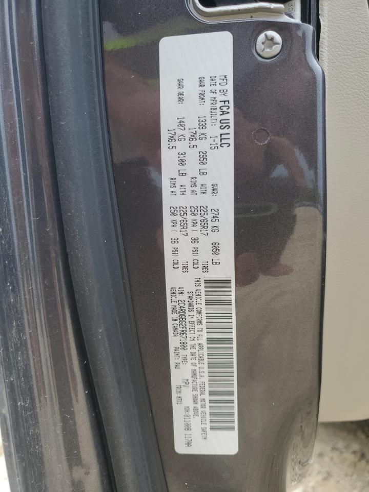 2015 Dodge Grand Caravan Se VIN: 2C4RDGBG2FR671800 Lot: 61423765