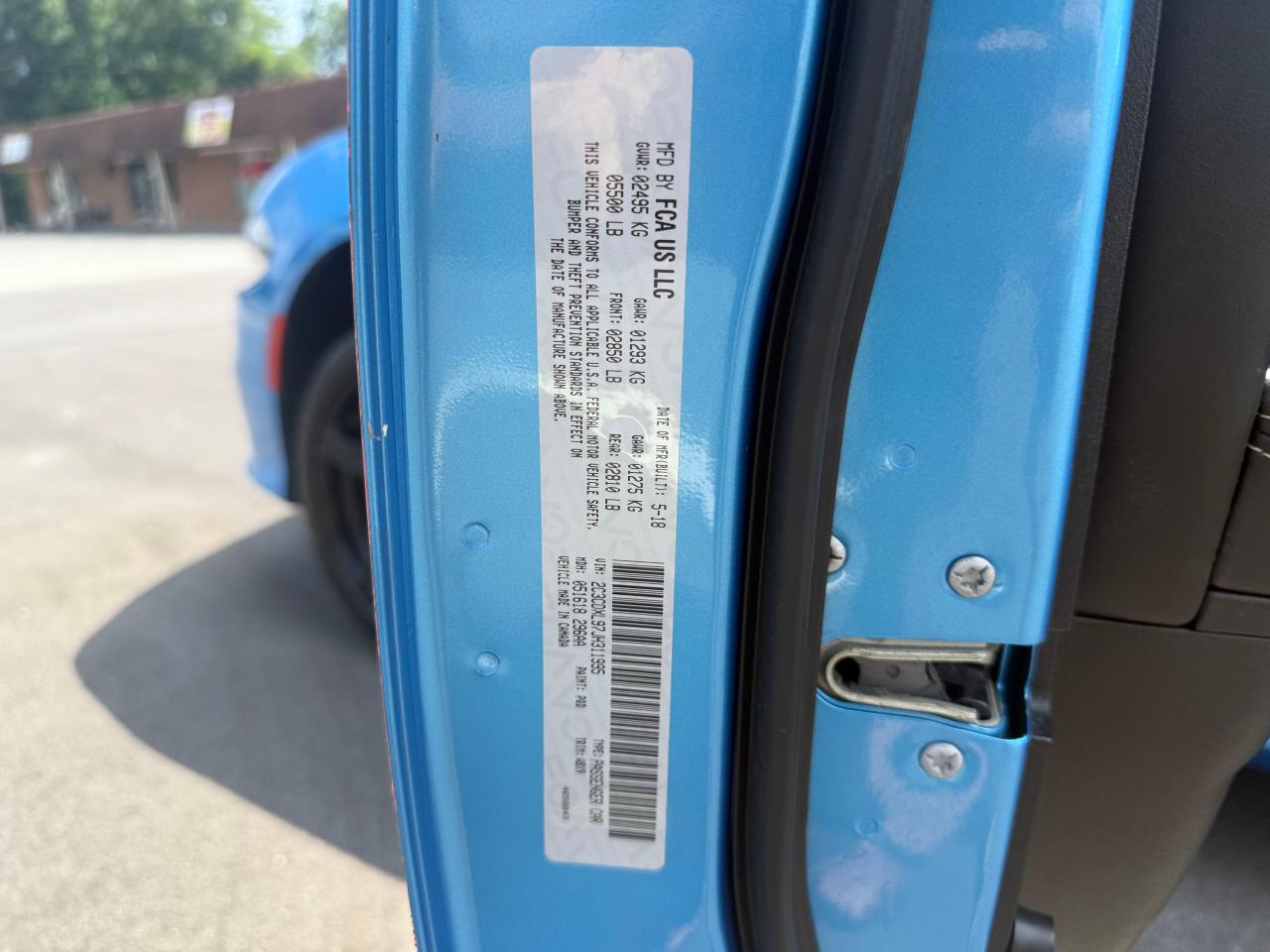 DODGE CHARGER 2018 VIN 2C3CDXL97JH311995 фото 10