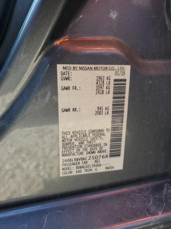 NISSAN ALTIMA 2019 VIN 1N4BL4BV6KC250768 фото 12
