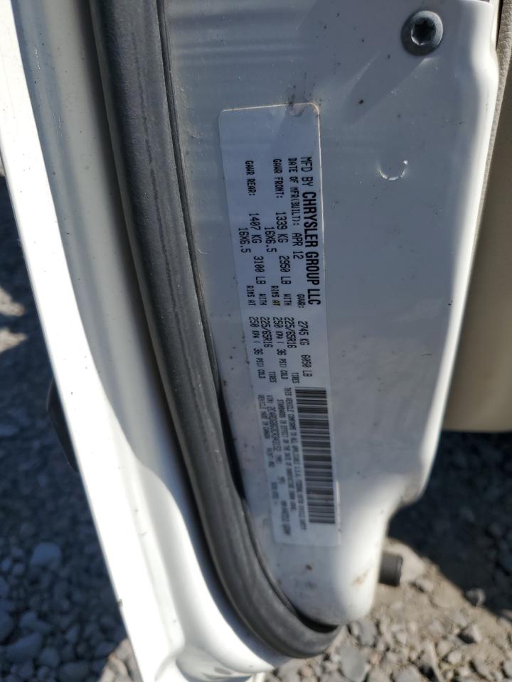 2012 Dodge Grand Caravan Se VIN: 2C4RDGBG3CR343152 Lot: 63167725