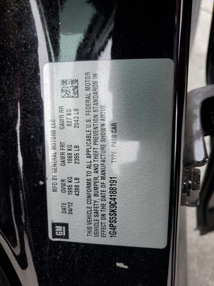 2012 Buick Verano VIN: 1G4PS5SK9C4188191 Lot: 62190215