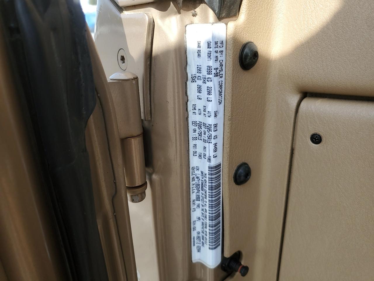 1999 Jeep Wrangler / Tj Sport VIN: 1J4FY19S2XP410968 Lot: 60459375