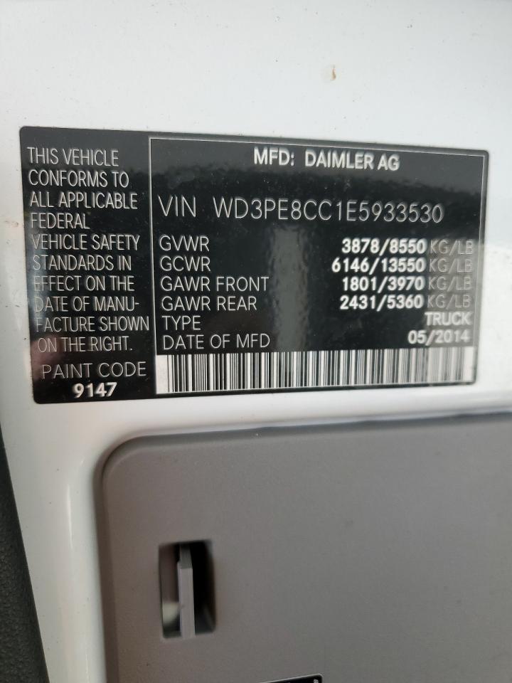 2014 Mercedes-Benz Sprinter 2500 VIN: WD3PE8CC1E5933530 Lot: 61326525