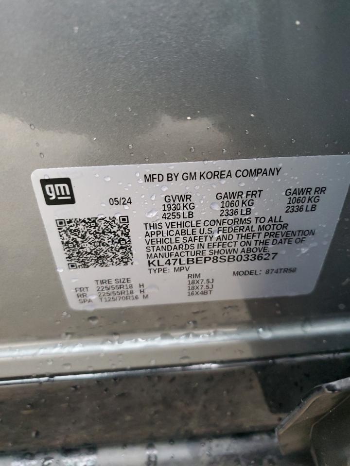 2025 Buick Envista Sport Touring VIN: KL47LBEP8SB033627 Lot: 60557485