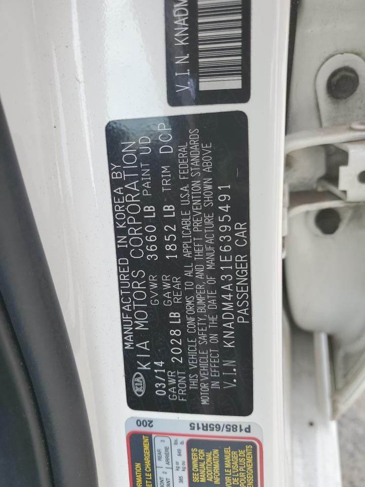 2014 Kia Rio Lx VIN: KNADM4A31E6395491 Lot: 61287205