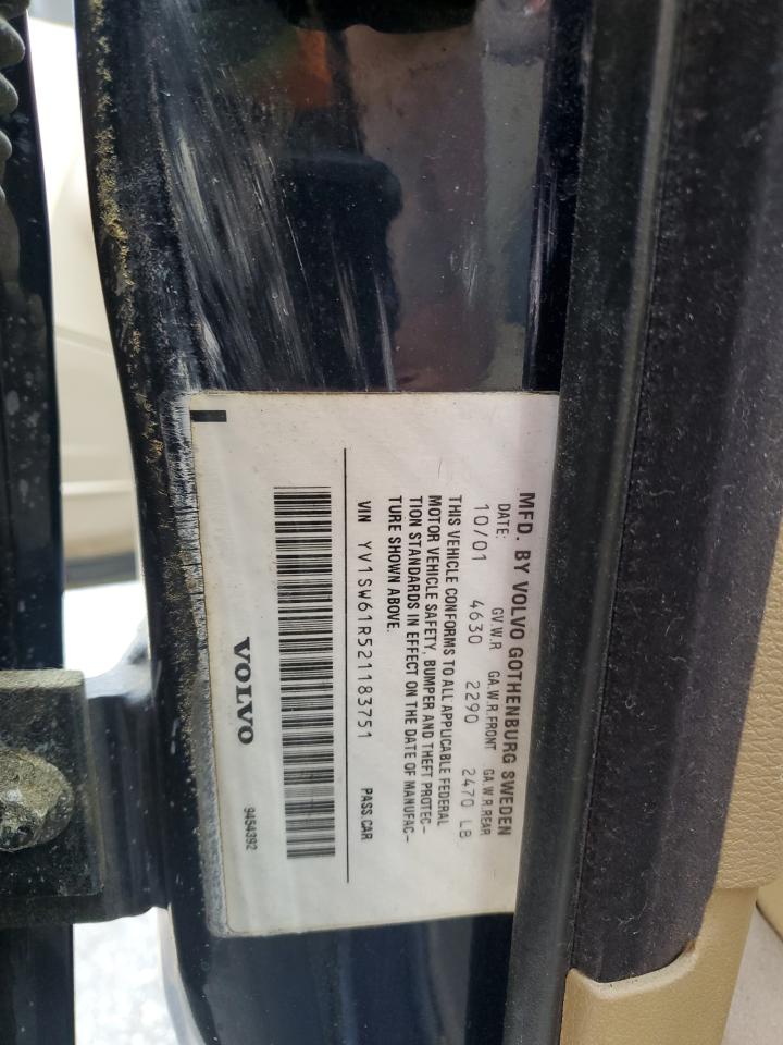 2002 Volvo V70 VIN: YV1SW61R521183751 Lot: 59668785