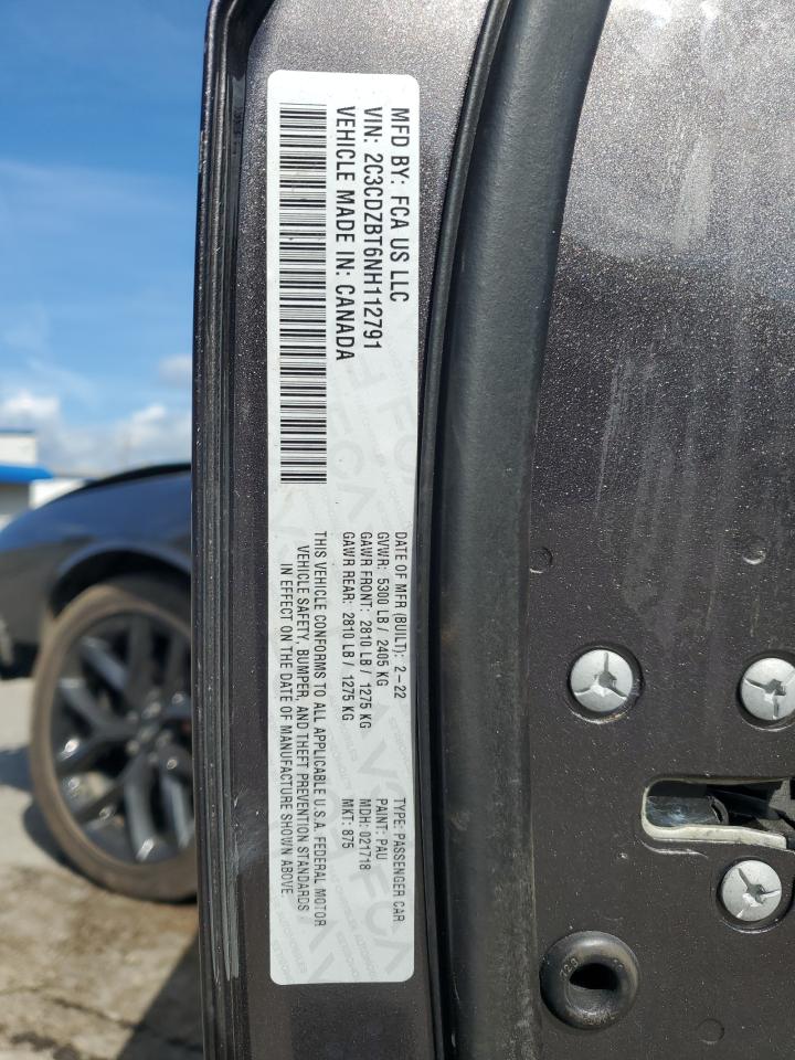 2022 Dodge Challenger R/T VIN: 2C3CDZBT6NH112791 Lot: 62677705