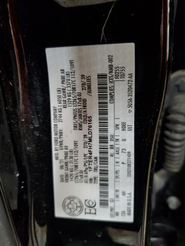 2021 Ford Ranger Xl VIN: 1FTER4FH7MLD76165 Lot: 62525755