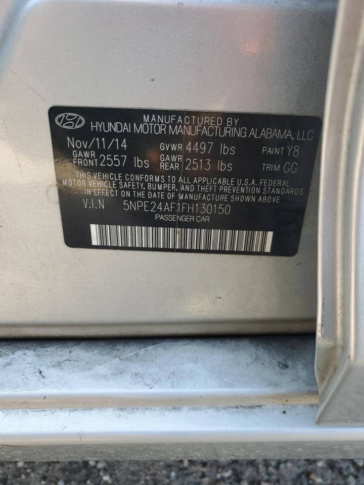 2015 Hyundai Sonata Se VIN: 5NPE24AF1FH130150 Lot: 62547985