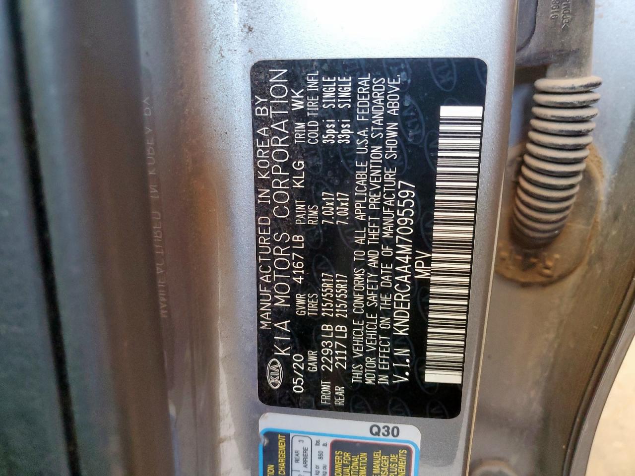 2021 Kia Seltos Ex VIN: KNDERCAA4M7095597 Lot: 62746725