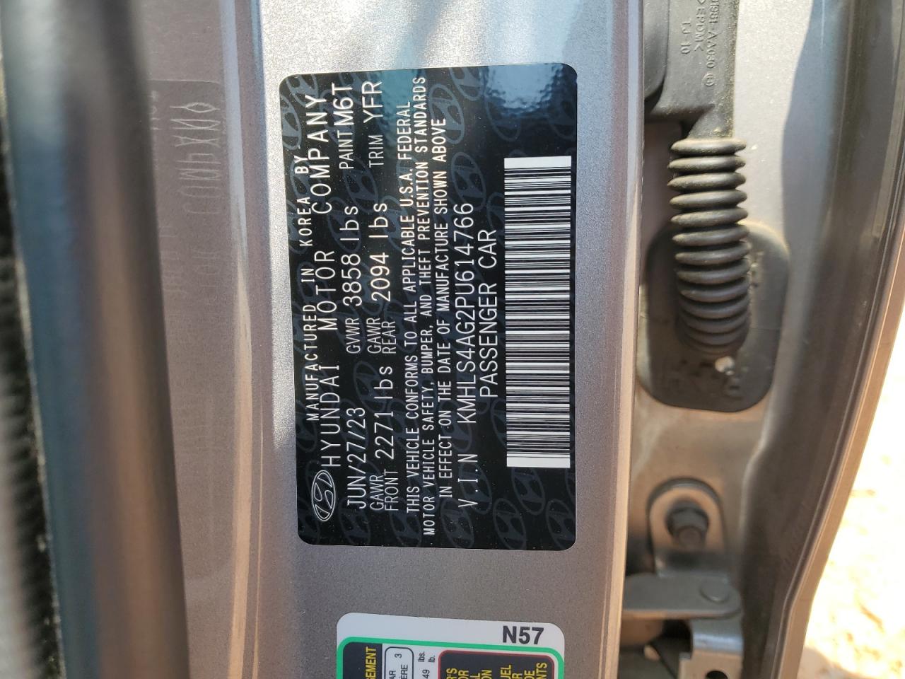 HYUNDAI ELANTRA 2023 VIN KMHLS4AG2PU614766 фото 12