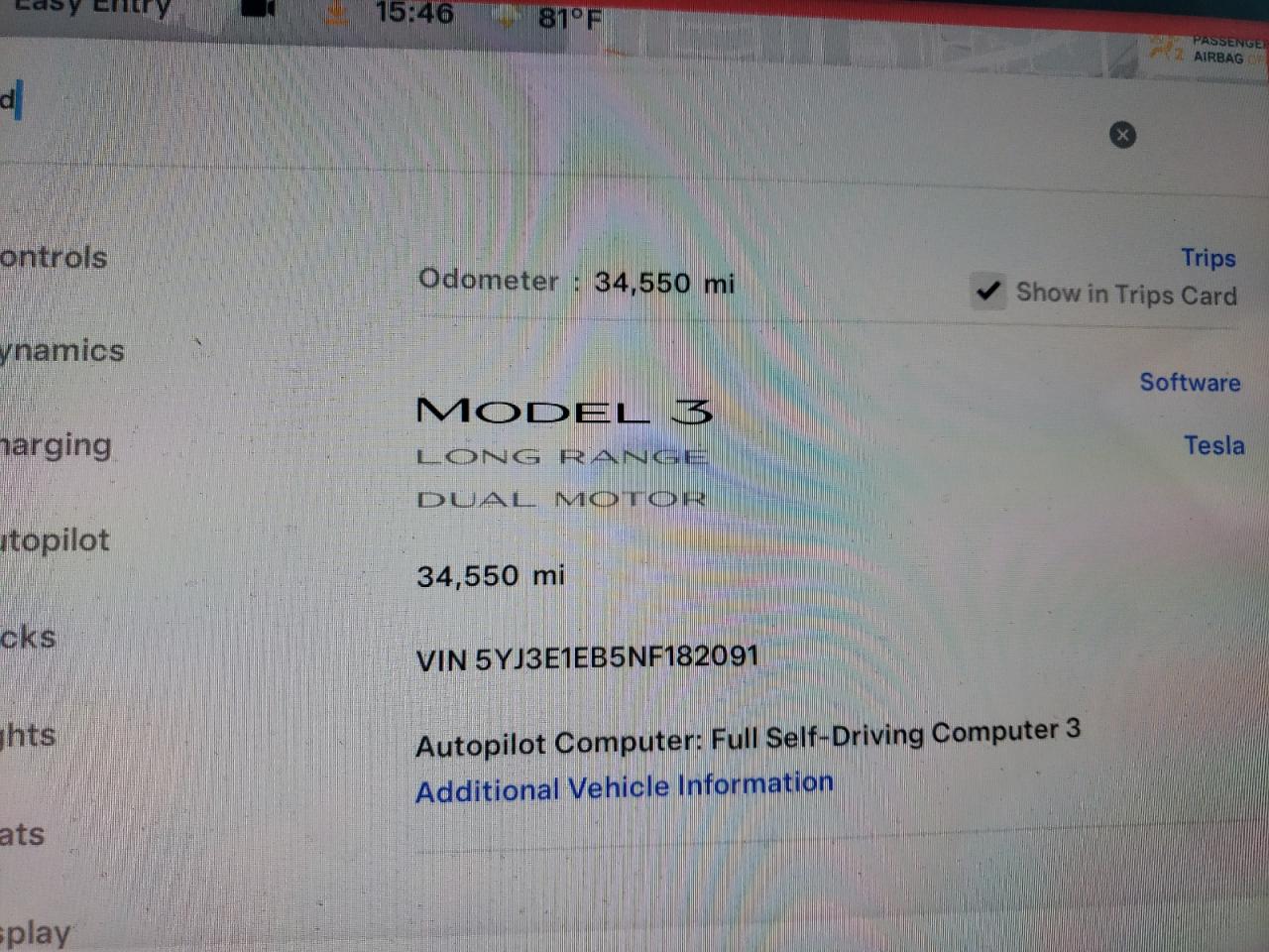 2022 Tesla Model 3 VIN: 5YJ3E1EB5NF182091 Lot: 62592265