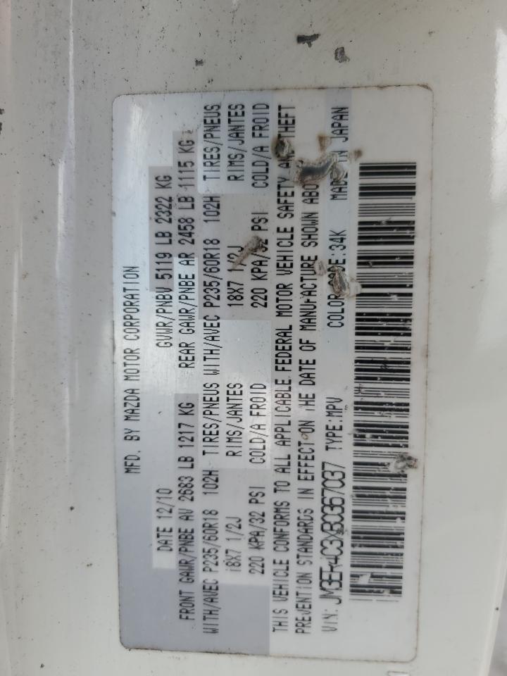 2011 Mazda Cx-7 VIN: JM3ER4C3XB067037 Lot: 60897155