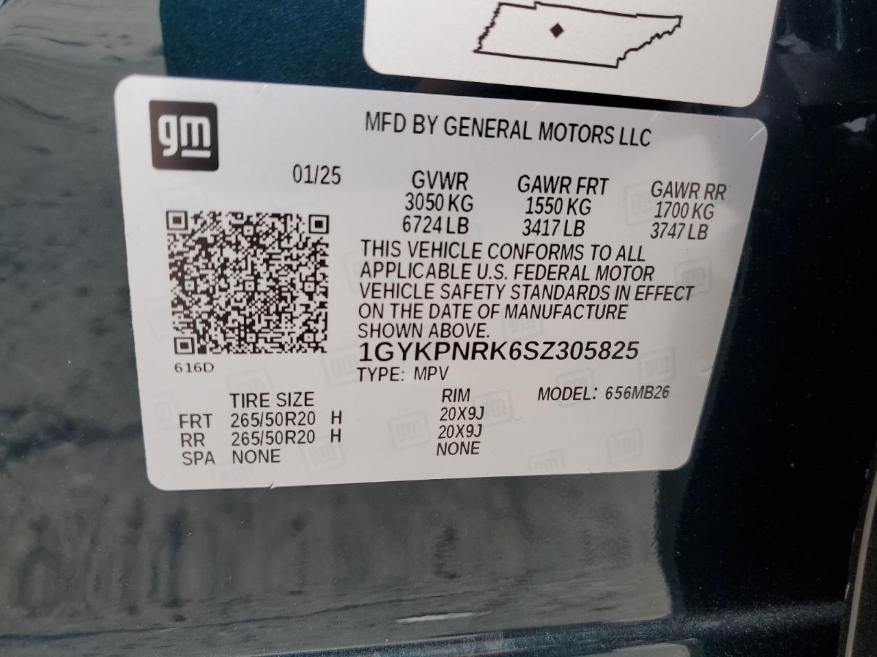 2025 Cadillac Lyriq Luxury VIN: 1GYKPNRK6SZ305825 Lot: 59640225