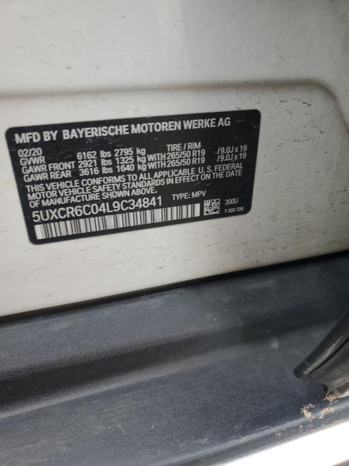 2020 BMW X5 xDrive40I VIN: 5UXCR6C04L9C34841 Lot: 61992415