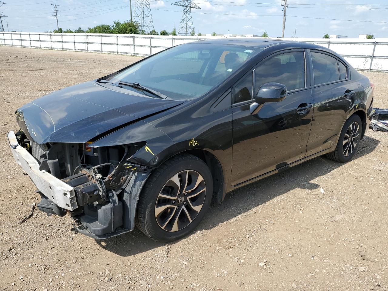 2013 Honda Civic Ex en Venta en Elgin, IL - Front End