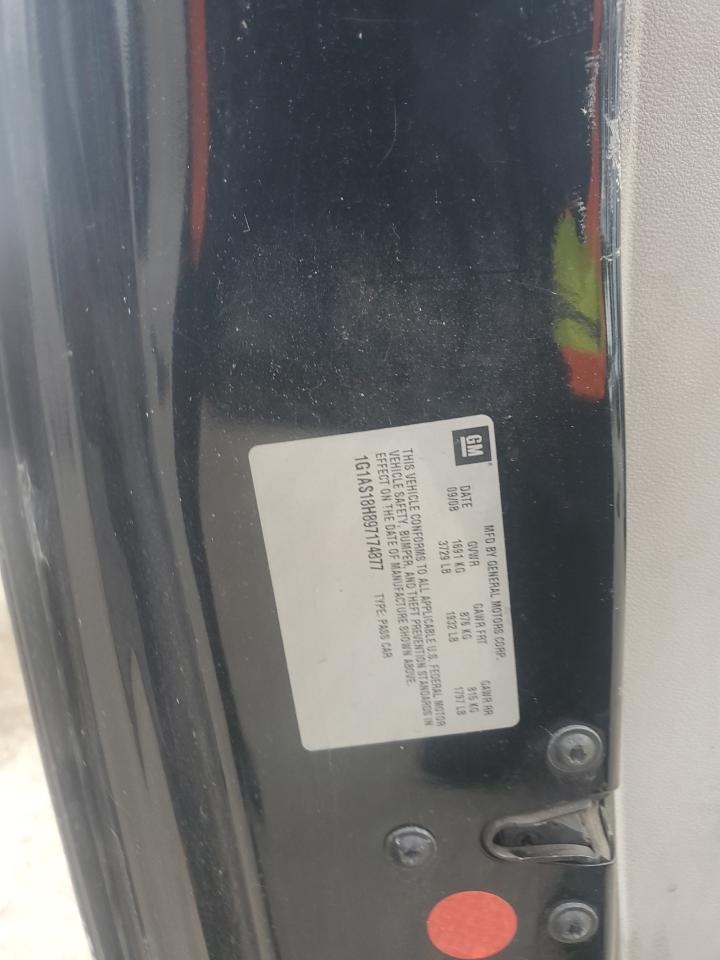 2009 Chevrolet Cobalt Ls VIN: 1G1AS18H897174877 Lot: 60718425