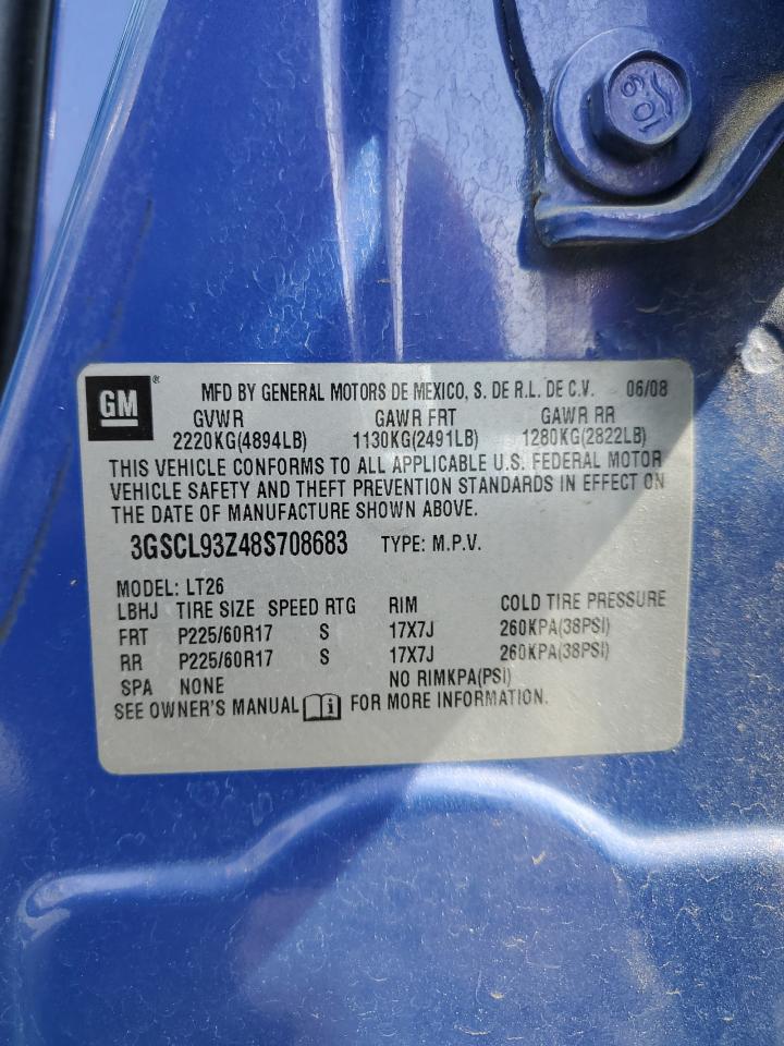 2008 Saturn Vue Hybrid VIN: 3GSCL93Z48S708683 Lot: 61800585