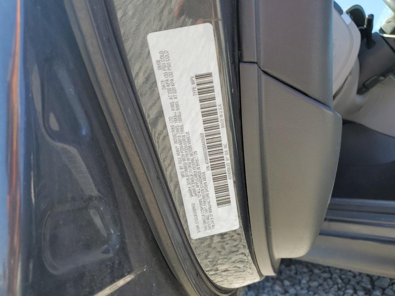 2009 Subaru Tribeca VIN: 4S4WX91D594405008 Lot: 59555645