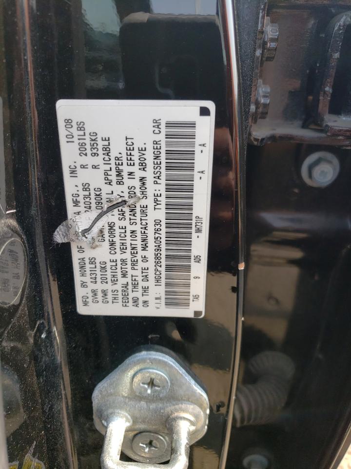 2009 Honda Accord Exl VIN: 1HGCP26859A057630 Lot: 58890545
