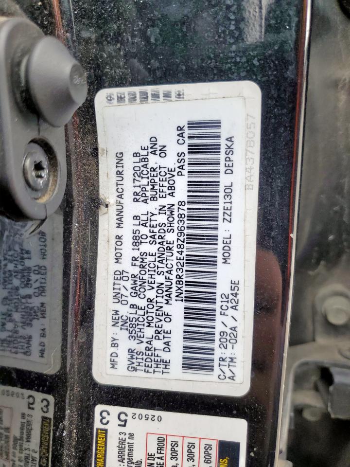 2008 Toyota Corolla Ce VIN: 1NXBR32E48Z963878 Lot: 63035735