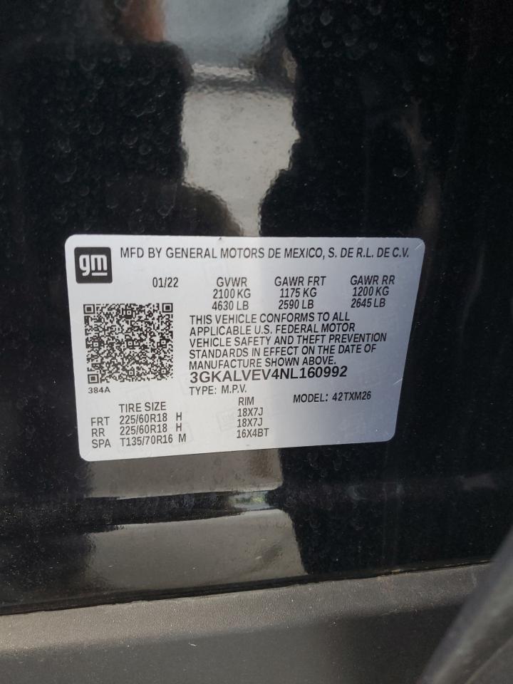 2022 GMC Terrain Slt VIN: 3GKALVEV4NL160992 Lot: 62172845