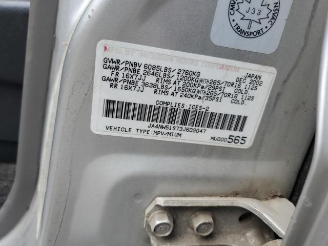 2003 MITSUBISHI MONTERO LIMITED  