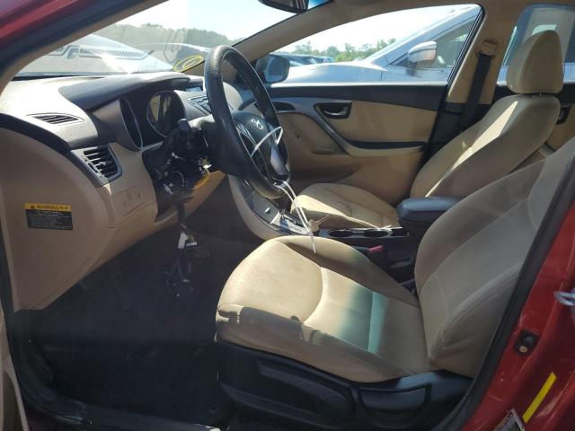 Sedans HYUNDAI ELANTRA 2013 Czerwony