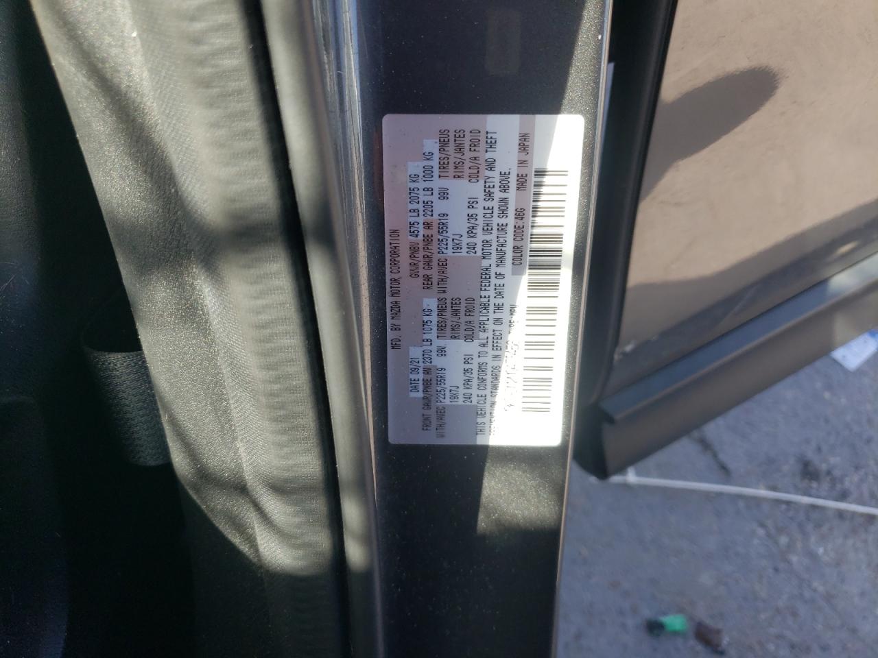 2021 Mazda Cx-5 Grand Touring VIN: JM3KFADM2M0478458 Lot: 60530845