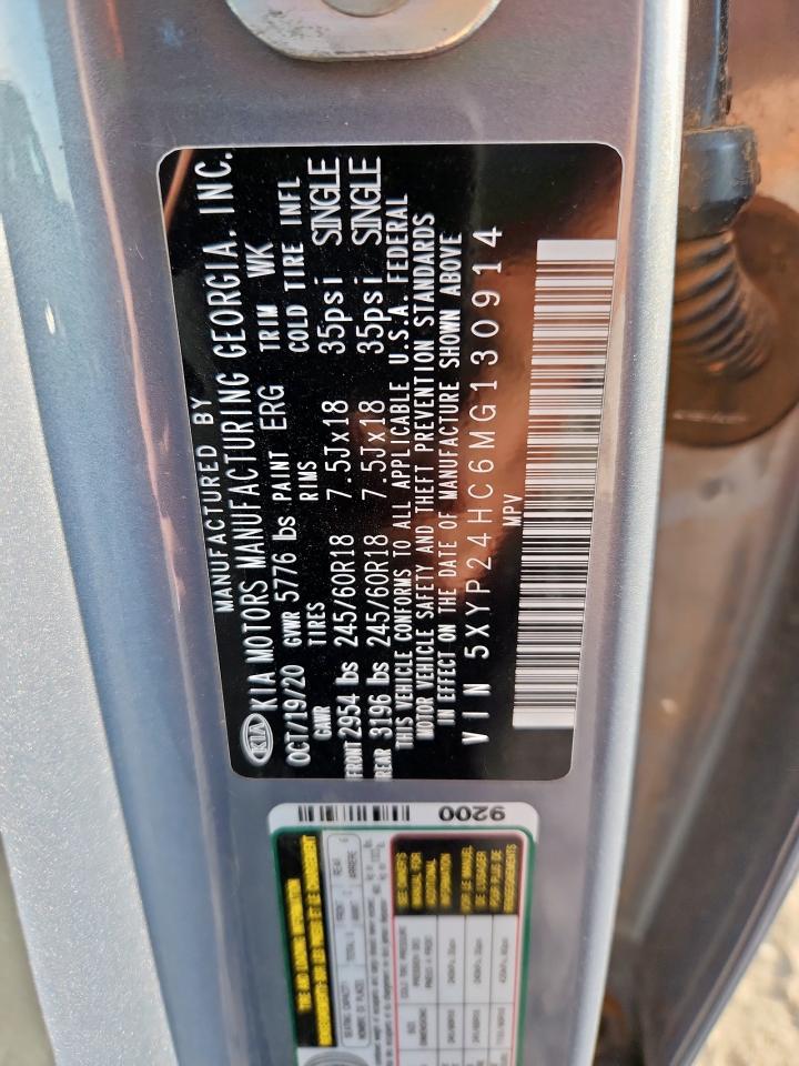 2021 Kia Telluride Lx VIN: 5XYP24HC6MG130914 Lot: 61307705