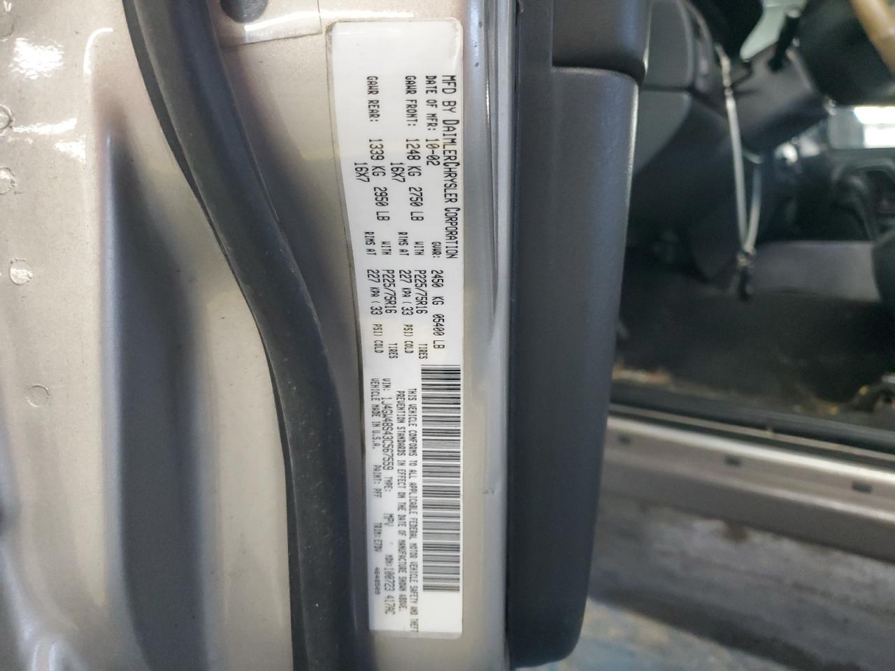 2003 Jeep Grand Cherokee Laredo VIN: 1J4GW48S43C567559 Lot: 61431595