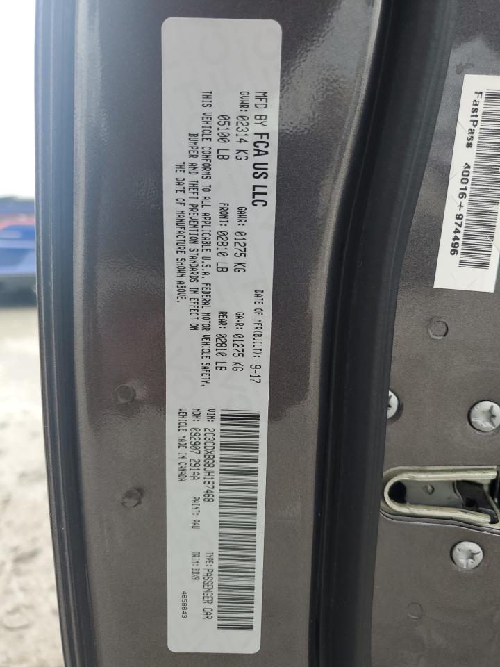 2018 Dodge Charger Sxt VIN: 2C3CDXBG8JH167468 Lot: 61010485