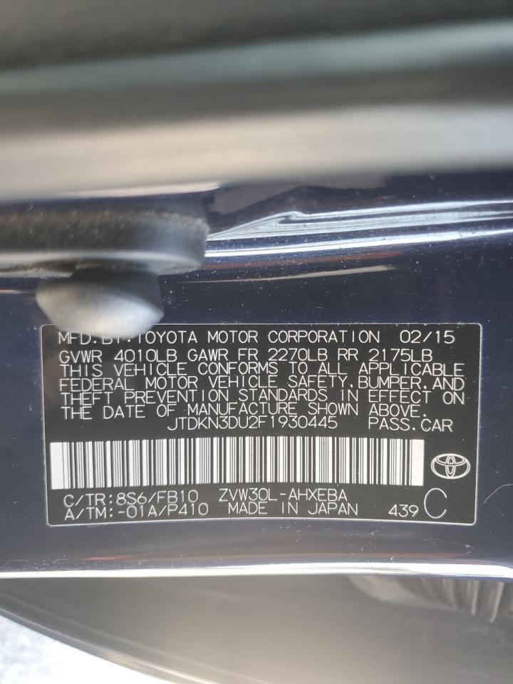 JTDKN3DU2F1930445 2015 Toyota Prius