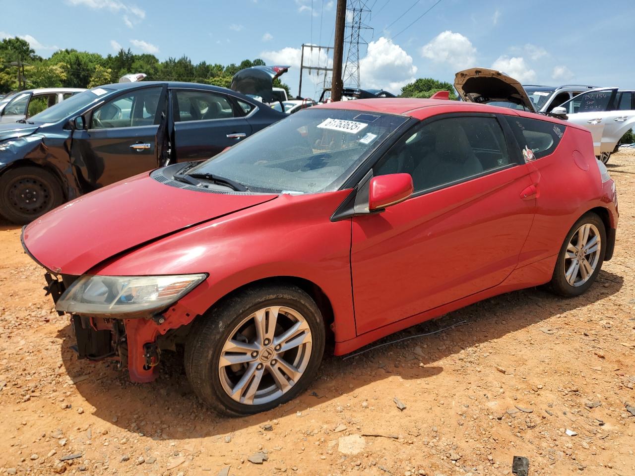 2012 Honda Cr-Z Ex de vânzare în China Grove, NC - Front End