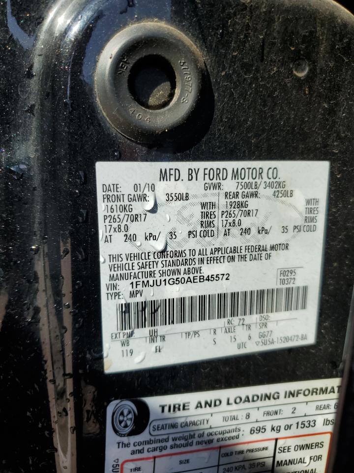 2010 Ford Expedition Xlt VIN: 1FMJU1G50AEB45572 Lot: 60177785