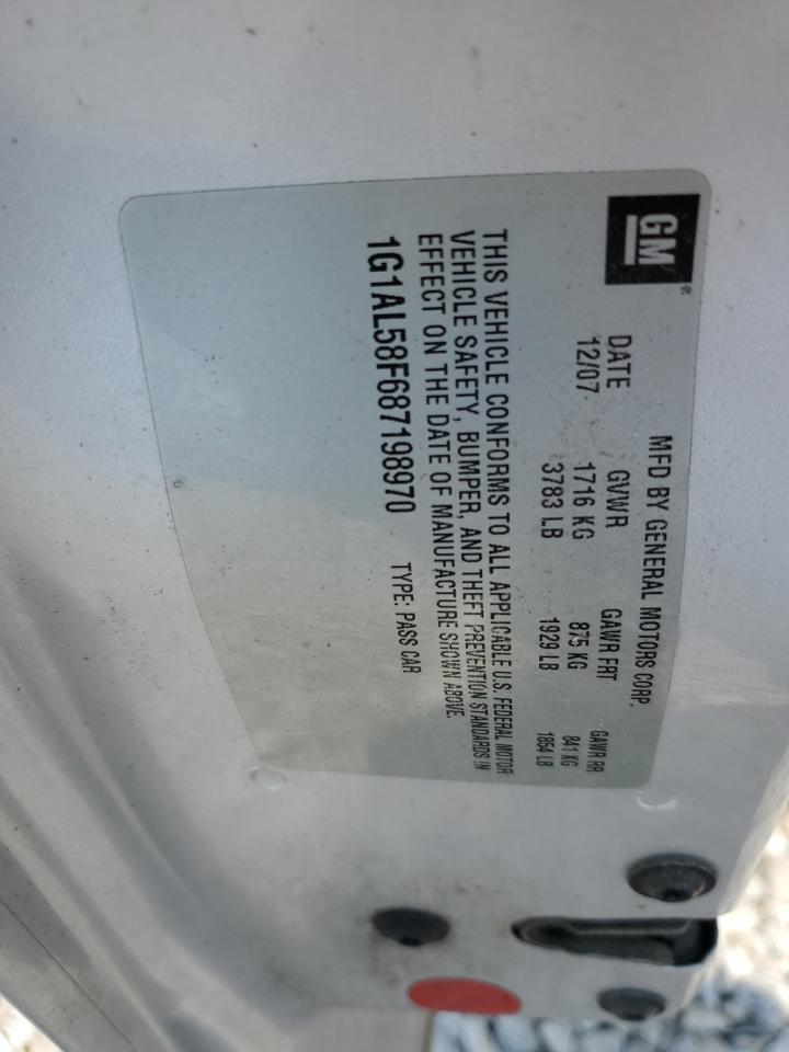 2008 Chevrolet Cobalt Lt VIN: 1G1AL58F687198970 Lot: 60214695